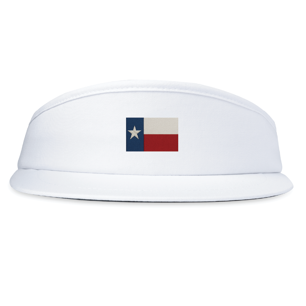 High Crown Visor - Texas State Flag Embroidery