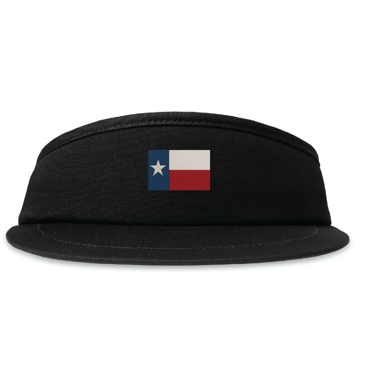 High Crown Visor - Texas State Flag Embroidery