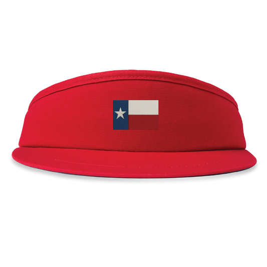 High Crown Visor - Texas State Flag Embroidery